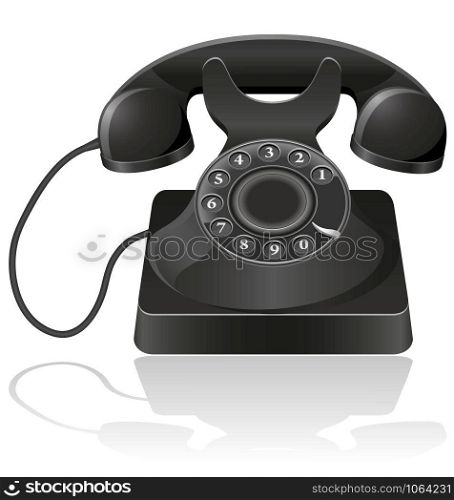 old phone vector illustration isolated on white background