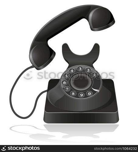 old phone vector illustration isolated on white background