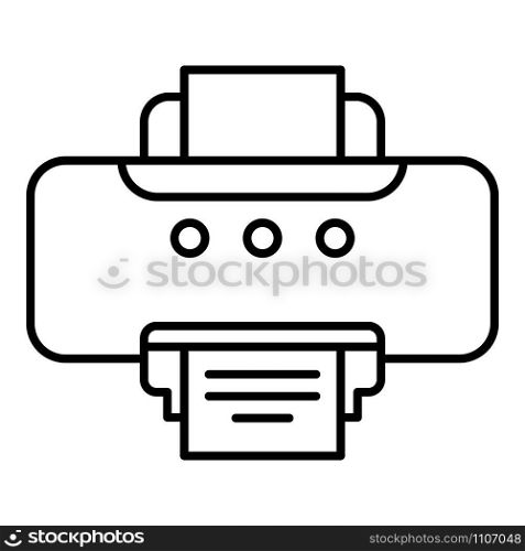 Old printer icon. Outline old printer vector icon for web design isolated on white background. Old printer icon, outline style