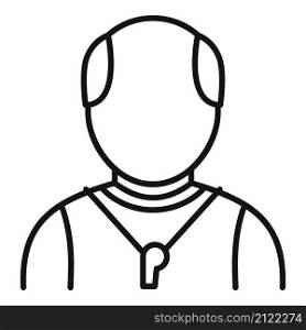 Old referee icon outline vector. Judge player. Sport game. Old referee icon outline vector. Judge player