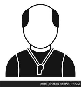 Old referee icon simple vector. Judge player. Sport game. Old referee icon simple vector. Judge player
