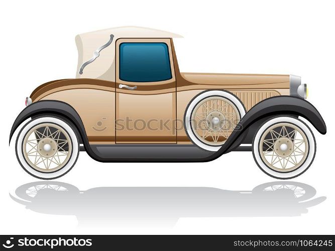 old retro car vector illustration isolated on white background