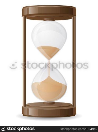 old retro hourglass vector illustration isolated on white background