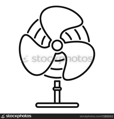 Old room fan icon. Outline old room fan vector icon for web design isolated on white background. Old room fan icon, outline style