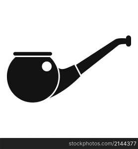 Old smoke pipe icon simple vector. Wood smoker. Cigar art. Old smoke pipe icon simple vector. Wood smoker