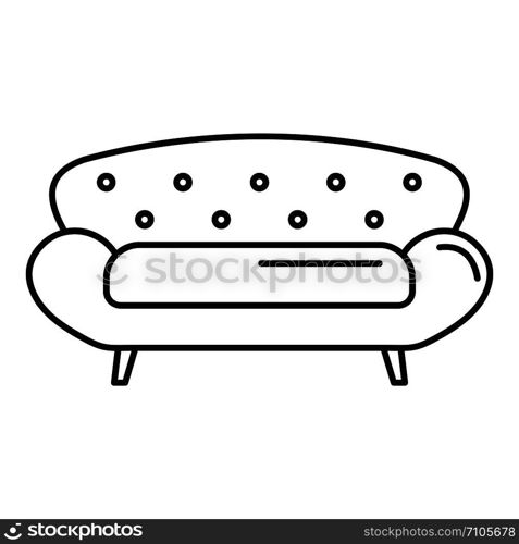 Old sofa icon. Outline illustration of old sofa vector icon for web design isolated on white background. Old sofa icon, outline style