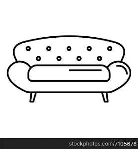 Old sofa icon. Outline illustration of old sofa vector icon for web design isolated on white background. Old sofa icon, outline style