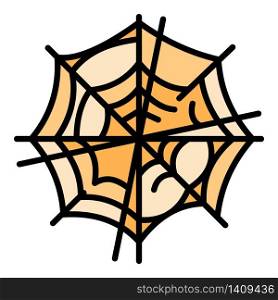 Old spider web icon. Outline old spider web vector icon for web design isolated on white background. Old spider web icon, outline style