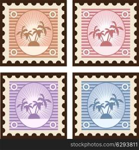 Old stamps to travel for design and creativity