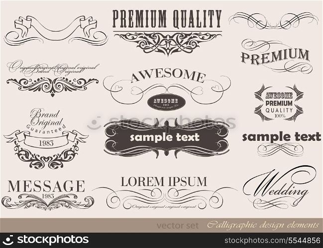 Old style frames and labels/ Retro floral ornaments/ Vintage borders and other elements