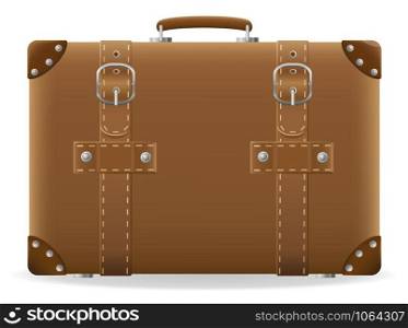 old suitcase for travel vector illustration isolated on white background
