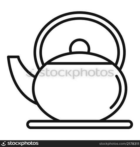 Old tea pot icon outline vector. Drink cup. Hot water. Old tea pot icon outline vector. Drink cup
