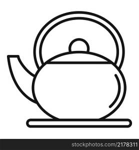 Old tea pot icon outline vector. Drink cup. Hot water. Old tea pot icon outline vector. Drink cup
