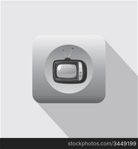 old television icon theme vector art illustration. television icon
