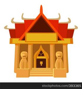 Old temple icon. Cartoon illustration of old temple vector icon for web. Old temple icon, cartoon style