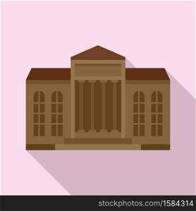 Old theater icon. Flat illustration of old theater vector icon for web design. Old theater icon, flat style