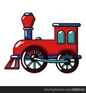 Old train icon. Cartoon illustration of old train vector icon for web. Old train icon, cartoon style