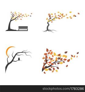 Old tree nature illustration logo template vector design