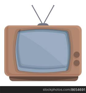 Old tv device icon cartoon vector. Vintage video. Retro audio. Old tv device icon cartoon vector. Vintage video