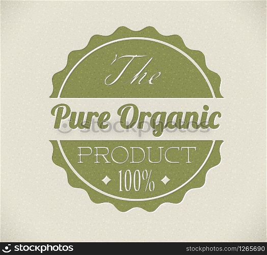 Old vector round retro vintage grunge stamp for bio / organic product