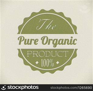 Old vector round retro vintage grunge stamp for bio / organic product