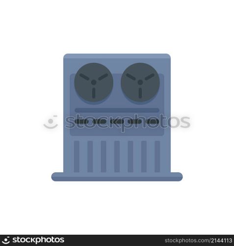 Old video recorder icon. Flat illustration of old video recorder vector icon isolated on white background. Old video recorder icon flat isolated vector