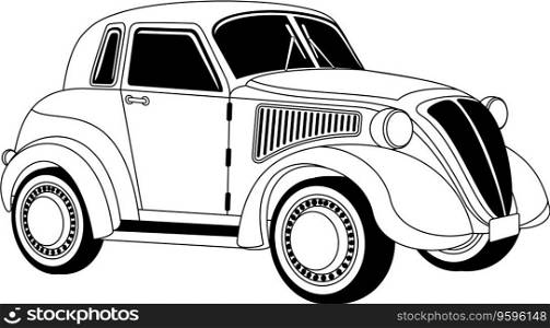 Old vintage car vector image