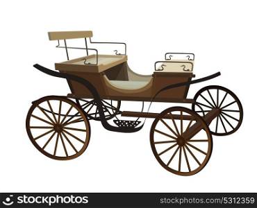Old Wagon for the Horses. Isolated on White Background. EPS10. Old Wagon for the Horses. Isolated on White Background.