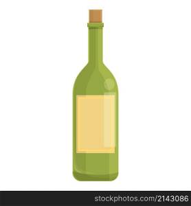 Old wine bottle icon cartoon vector. Alcohol glass. Woman drink. Old wine bottle icon cartoon vector. Alcohol glass