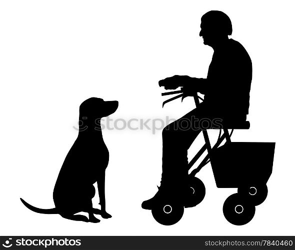 Old woman with dog