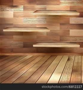 Old wooden room template. And also includes EPS 10vector. Old wooden room template. EPS 10