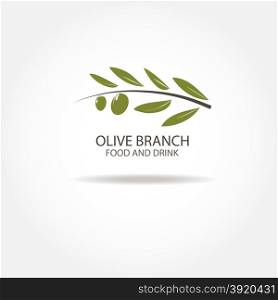 Olive Branch Logo design vector template.Agriculture Farm Olive oil Restaurant Logotype concept icon