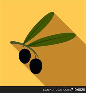 Olive icon. Flat illustration of olive vector icon for web design. Olive icon, flat style