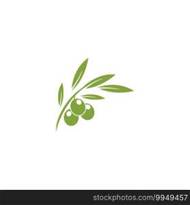olive illustration logo template vector flat design
