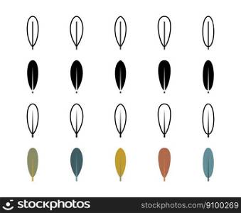 Olive leaves vector line icons. Nature and ecology. Olive, leaves, plant, vector, icons, drawing, silhouette and more. Isolated collection of leaves olive for websites icon on white background.. Olive leaves vector line icons. Isolated collection of leaves olive for websites icon on white background.