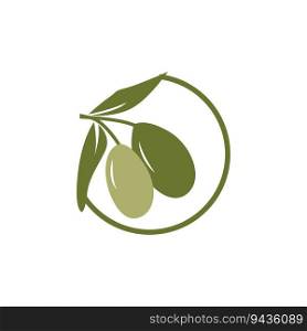 Olive Logo Design, Olive Oil Tree Vector, Simple Illustration Template