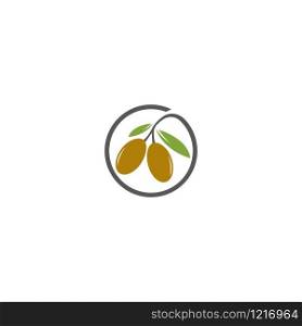 olive logo template vector flat design
