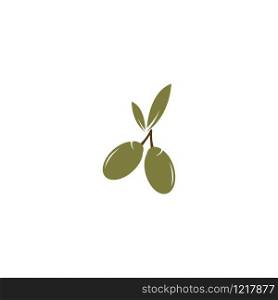 olive logo template vector flat design