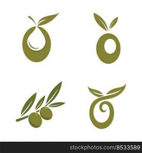 Olive logo template vector flat design