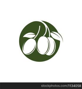 Olive logo template vector icon illustration design