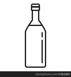 Olive oil bottle icon. Outline olive oil bottle vector icon for web design isolated on white background. Olive oil bottle icon, outline style