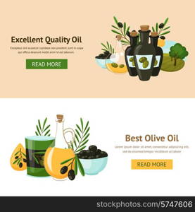 Olive oil design concept set with with glass bottles and tree branches isolated vector illustration