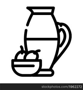 olive oil line icon vector. olive oil sign. isolated contour symbol black illustration. olive oil line icon vector illustration