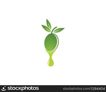 Olive oil logo vector icon illustration design