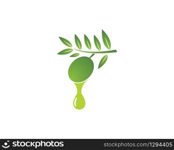 Olive oil logo vector icon illustration design