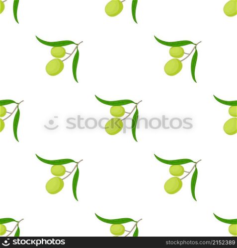 Olives on branch with leaves pattern seamless background texture repeat wallpaper geometric vector. Olives on branch with leaves pattern seamless vector