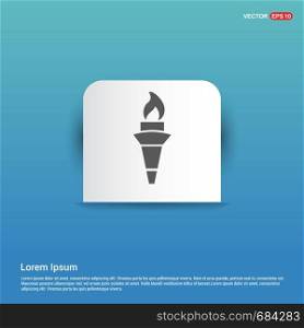 Olympic Torch Icon - Blue Sticker button