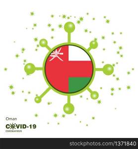 Oman Coronavius Flag Awareness Background. Stay home, Stay Healthy. Take care of your own health. Pray for Country