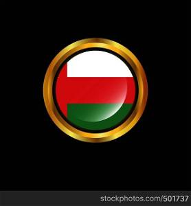 Oman flag Golden button
