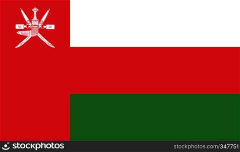 Oman flag image for any design in simple style. Oman flag image